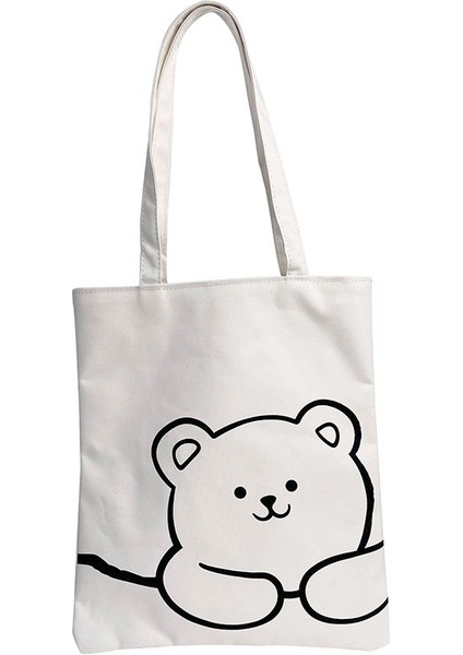 Kolej Tarzı Tek Omuz Kanvas Çanta Kadın Büyük Kapasiteli Çanta Kız Öğrenci Sınıf Çantası (Yurt Dışından)