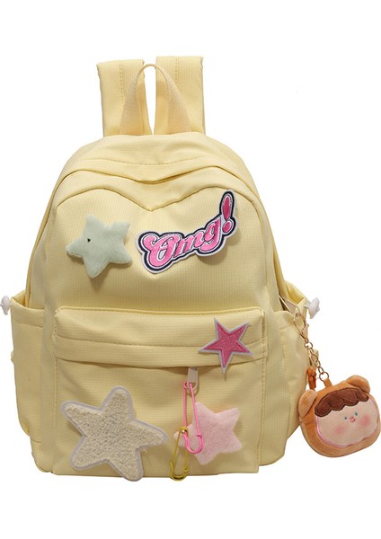 Kadın Orta Okul ve Lise Öğrencileri Için Sevimli Sırt Çantası Okul Çantası Büyük Kapasiteli Hafif Rahat Sırt Çantası (Yurt Dışından)