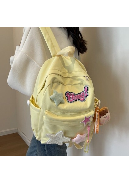 Kadın Orta Okul ve Lise Öğrencileri Için Sevimli Sırt Çantası Okul Çantası Büyük Kapasiteli Hafif Rahat Sırt Çantası (Yurt Dışından) modelleri