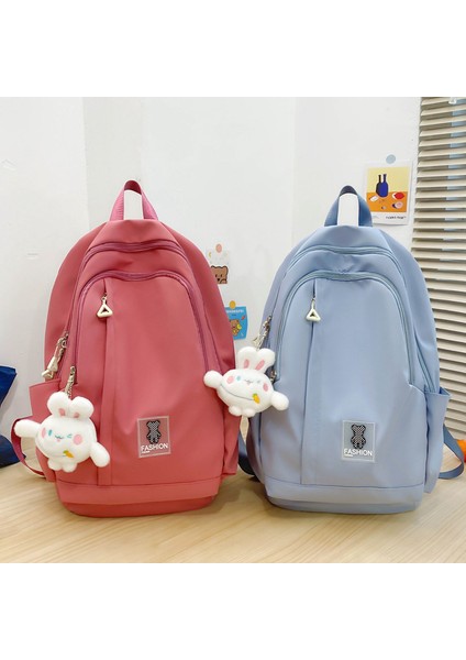 Şeker Renk Basit Sırt Çantası Ortaokul Öğrencisi Okul Çantası Büyük Kapasiteli Rahat Seyahat Sırt Çantası (Yurt Dışından) fırsatları