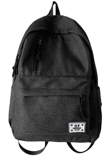 Düz Renk Basit Su Geçirmez Sırt Çantası Ortaokul Üniversite Öğrencisi Okul Çantası Büyük Kapasiteli Rahat Seyahat Sırt Çantası (Yurt Dışından)