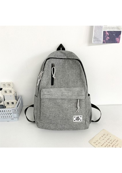 Düz Renk Basit Su Geçirmez Sırt Çantası Ortaokul Üniversite Öğrencisi Okul Çantası Büyük Kapasiteli Rahat Seyahat Sırt Çantası (Yurt Dışından) fiyatları