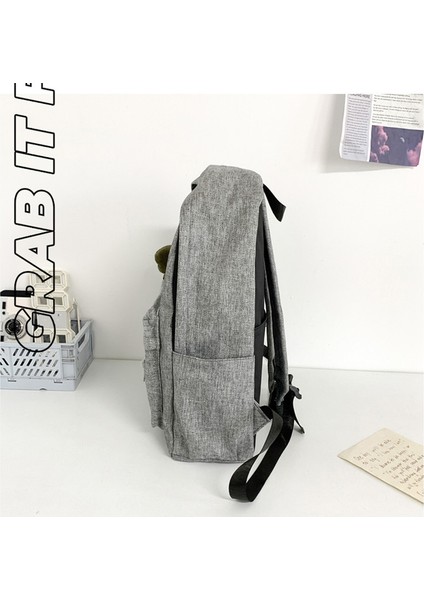 Düz Renk Basit Su Geçirmez Sırt Çantası Ortaokul Üniversite Öğrencisi Okul Çantası Büyük Kapasiteli Rahat Seyahat Sırt Çantası (Yurt Dışından) fırsatları