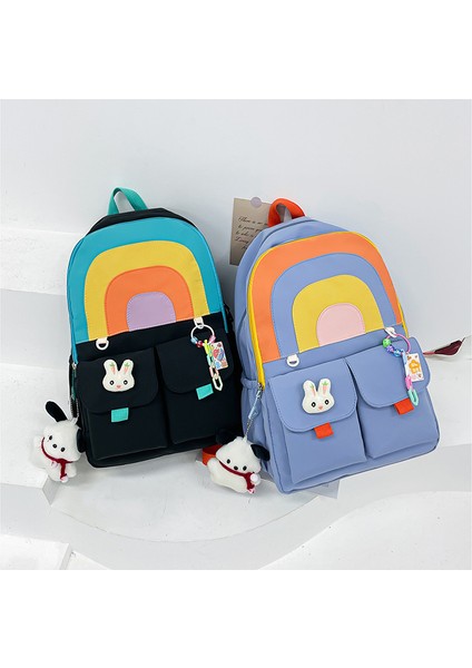 Sevimli Gökkuşağı Sırt Çantası Ortaokul Öğrencisi Okul Çantası Büyük Kapasiteli Rahat Sırt Çantası (Yurt Dışından) fırsatları