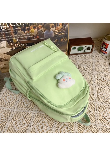 Basit Düz Renk Sırt Çantası Kadın Ortaokul ve Lise Öğrencisi Okul Çantası Büyük Kapasiteli Rahat Sırt Çantası (Yurt Dışından) indirimleri