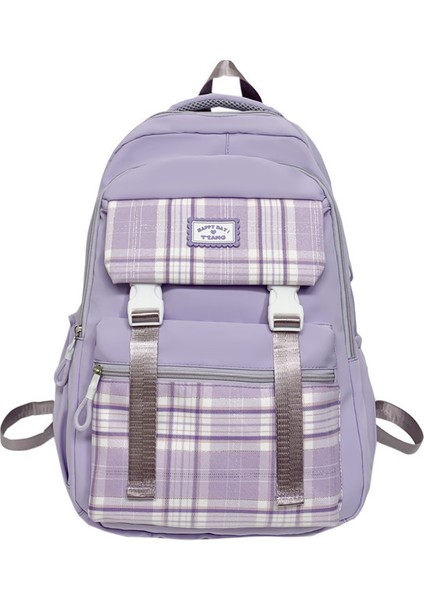 Basit Sırt Çantası, Ortaokul, Lise, Ilkokul Öğrencisi Okul Çantası, Büyük Kapasiteli Kampüs Seyahat Çantası (Yurt Dışından)