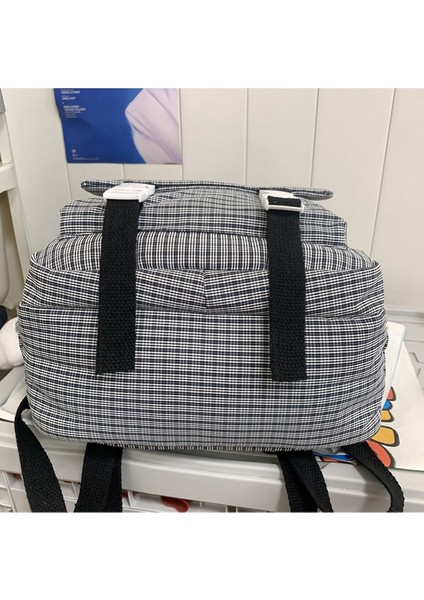Basit Ekose Sırt Çantası, Ortaokul ve Lise Üniversite Öğrenci Çantası, Büyük Kapasiteli Kampüs Sırt Çantası (Yurt Dışından) fırsatları