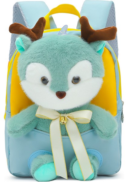 Çocuk Sevimli Sika Geyik Peluş Sırt Çantası Bahar Yeni Anaokulu Okul Çantası Rahat Kız Sırt Çantası (Yurt Dışından)