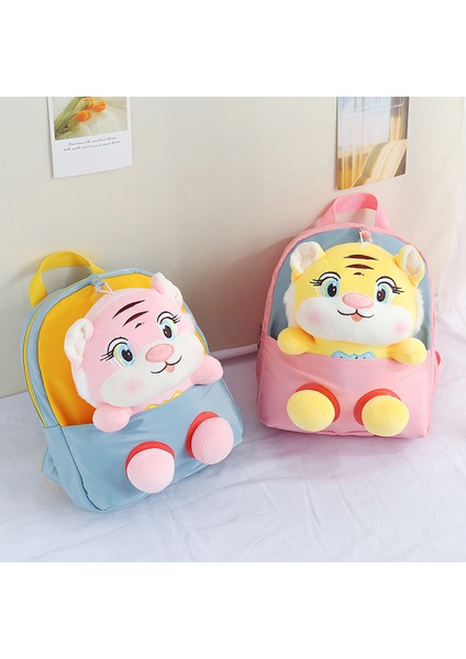 Peluş Bebek Bölünmüş Sırt Çantası, Anaokulu Erkek ve Kız Çocukları Sevimli Kaplan Bebek Okul Çantasını Sever (Yurt Dışından) fiyatları