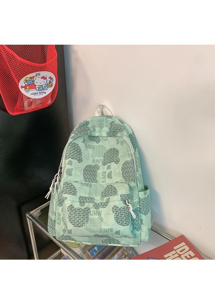 Sevimli Graffiti Ayı Sırt Çantası Kadın Ortaokul ve Lise Öğrenci Çantası Büyük Kapasiteli Naylon Rahat Sırt Çantası (Yurt Dışından) fiyatları