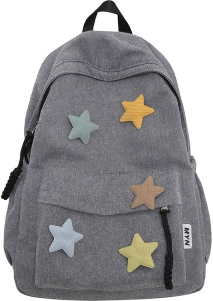 Sevimli Kız Beş Köşeli Yıldız Sırt Çantası Ortaokul Öğrencisi Okul Çantası Büyük Kapasiteli Rahat Sırt Çantası (Yurt Dışından)