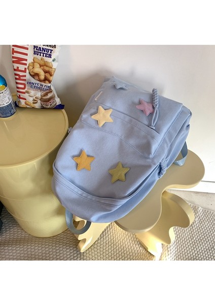 Sevimli Kız Beş Köşeli Yıldız Sırt Çantası Ortaokul Öğrencisi Okul Çantası Büyük Kapasiteli Rahat Sırt Çantası (Yurt Dışından) indirimleri