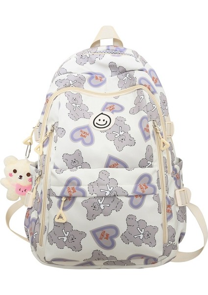 Aşk Baskılı Basit Sırt Çantası, Ortaokul, Lise ve Ilkokul Öğrencileri Için Okul Çantası, Büyük Kapasiteli Sırt Çantası (Yurt Dışından)