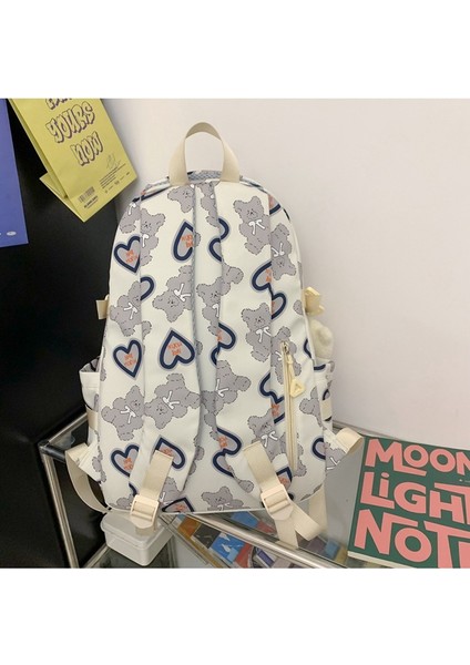 Aşk Baskılı Basit Sırt Çantası, Ortaokul, Lise ve Ilkokul Öğrencileri Için Okul Çantası, Büyük Kapasiteli Sırt Çantası (Yurt Dışından) modelleri