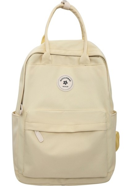 Kadın Ortaokul ve Lise Öğrencileri Için Basit Sırt Çantası Okul Çantası Büyük Kapasiteli Rahat Seyahat Sırt Çantası (Yurt Dışından)