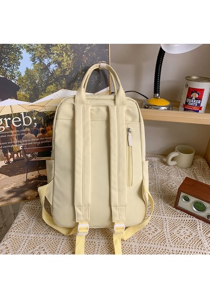 Kadın Ortaokul ve Lise Öğrencileri Için Basit Sırt Çantası Okul Çantası Büyük Kapasiteli Rahat Seyahat Sırt Çantası (Yurt Dışından) modelleri