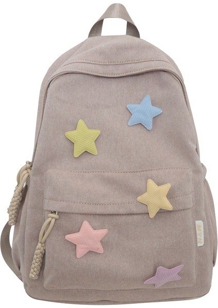 Sevimli Kız Beş Köşeli Yıldız Sırt Çantası Ortaokul Öğrencisi Okul Çantası Büyük Kapasiteli Rahat Sırt Çantası (Yurt Dışından)