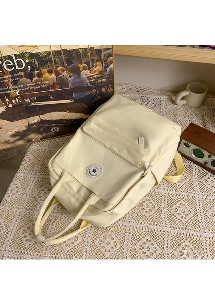 Kadın Ortaokul ve Lise Öğrencileri Için Basit Sırt Çantası Okul Çantası Büyük Kapasiteli Rahat Seyahat Sırt Çantası (Yurt Dışından) indirimleri