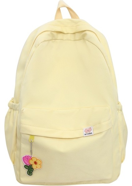 Düz Renk Basit Sırt Çantası, Ortaokul, Lise, Ilkokul Öğrencisi Okul Çantası, Büyük Kapasiteli Gündelik Sırt Çantası (Yurt Dışından)