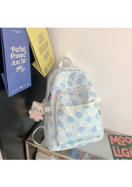 Sevimli Baskılı Sırt Çantası Ortaokul Lise Öğrenci Okul Çantası Büyük Kapasiteli Eğlence Sırt Çantası (Yurt Dışından) indirimleri