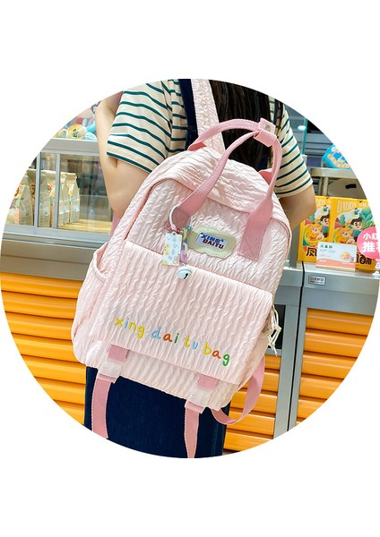 Şeker Renk Sırt Çantası Öğrenci Orta Okul Okul Çantası Büyük Kapasiteli Hafif Çok Amaçlı Sırt Çantası (Yurt Dışından) indirimleri