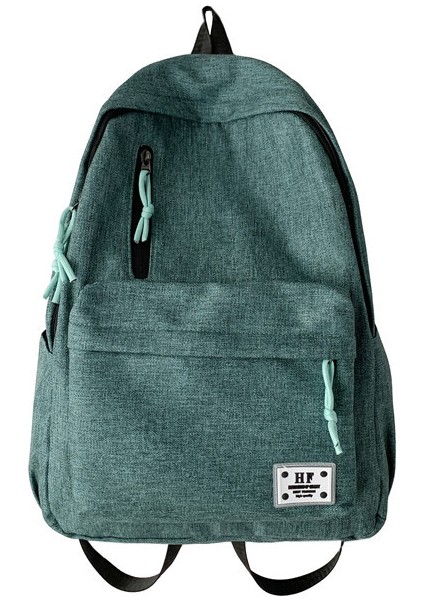 Düz Renk Basit Su Geçirmez Sırt Çantası Ortaokul Üniversite Öğrencisi Okul Çantası Büyük Kapasiteli Rahat Seyahat Sırt Çantası (Yurt Dışından)