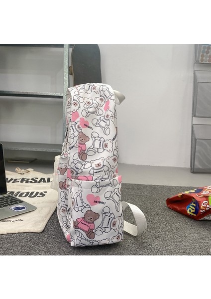 Minimalist Sırt Çantası Sevimli Ayı Ortaokul Lise Okul Çantası Büyük Kapasiteli Eğlence Sırt Çantası (Yurt Dışından) modelleri