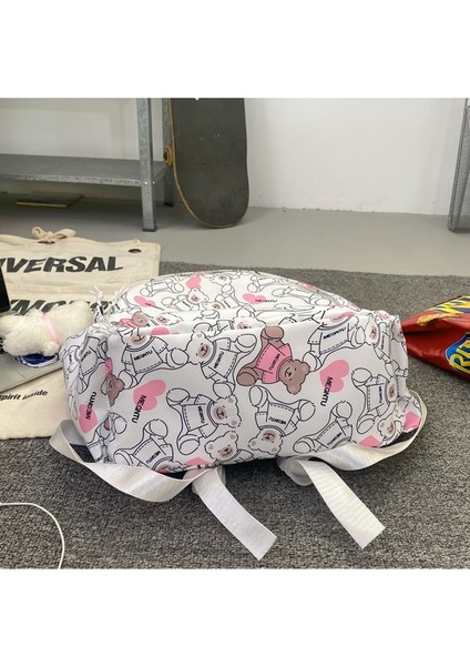 Minimalist Sırt Çantası Sevimli Ayı Ortaokul Lise Okul Çantası Büyük Kapasiteli Eğlence Sırt Çantası (Yurt Dışından) indirimleri