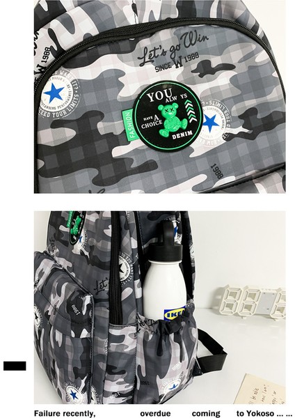 Öğrenci Okul Çantası Hafif, Büyük Kapasiteli Sırt Çantası, Modaya Uygun Grafiti Gündelik Spor Sırt Çantası (Yurt Dışından) fırsatları