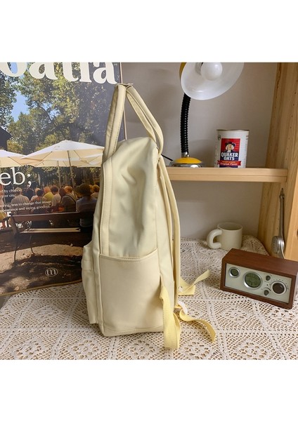 Kadın Ortaokul ve Lise Öğrencileri Için Basit Sırt Çantası Okul Çantası Büyük Kapasiteli Rahat Seyahat Sırt Çantası (Yurt Dışından) fiyatları