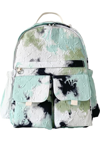 Okul Çantası Kadın Grafiti Render Baskılı Sırt Çantası (Yurt Dışından)