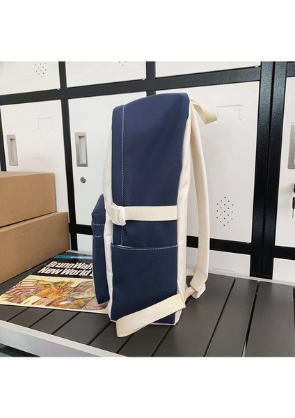 Basit Sırt Çantası, Kontrast Renkli Öğrenci Okul Çantası, Büyük Kapasiteli, Üniversite Tarzı Günlük Sırt Çantası (Yurt Dışından) fiyatları