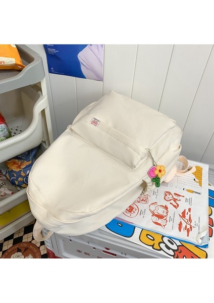 Düz Renk Basit Sırt Çantası, Ortaokul, Lise, Ilkokul Öğrencisi Okul Çantası, Büyük Kapasiteli Gündelik Sırt Çantası (Yurt Dışından) indirimleri