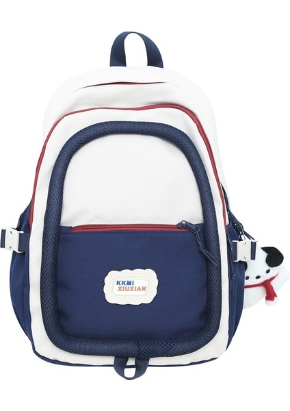 Sırt Çantası Basit Büyük Kapasiteli Seyahat Sırt Çantası Rahat Ortaokul Öğrencisi Lise Öğrencisi Kampüs Moda Kontrast Renk Okul Çantası (Yurt Dışından)