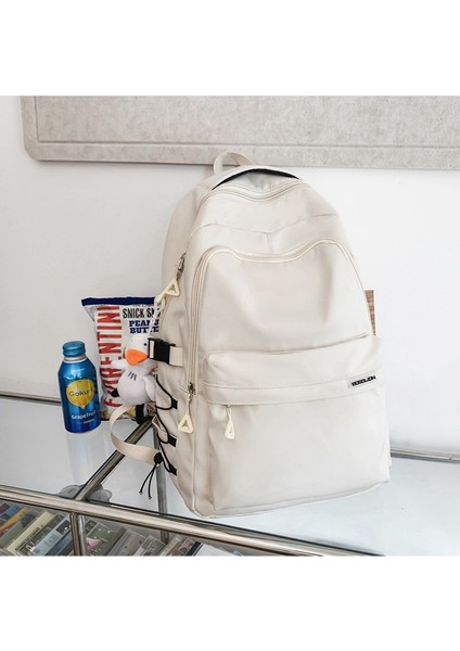 Erkekler ve Kadınlar Için Basit Sırt Çantası, Ortaokul ve Lise Öğrencileri Için Okul Çantası, Büyük Kapasiteli Naylon Gündelik Sırt Çantası (Yurt Dışından)