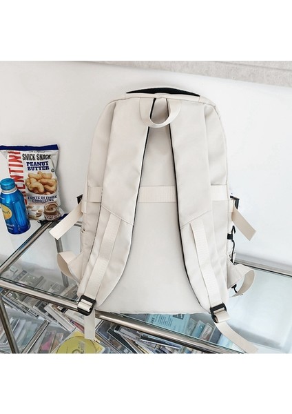 Erkekler ve Kadınlar Için Basit Sırt Çantası, Ortaokul ve Lise Öğrencileri Için Okul Çantası, Büyük Kapasiteli Naylon Gündelik Sırt Çantası (Yurt Dışından) fırsatları
