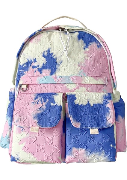 Okul Çantası Kadın Grafiti Render Baskılı Sırt Çantası (Yurt Dışından)