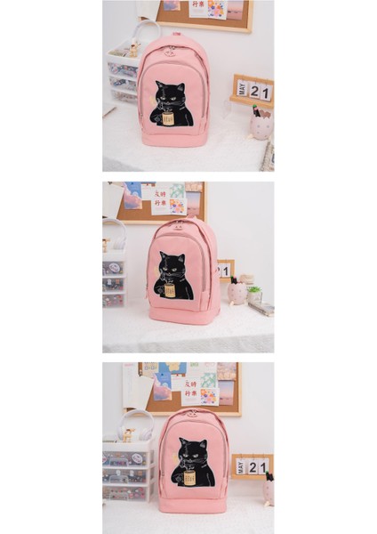 Basit Sırt Çantası Baskılı Ortaokul Okul Çantası Büyük Kapasiteli Rahat Sırt Çantası (Yurt Dışından) fırsatları