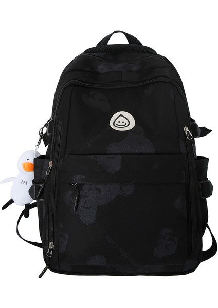 Basit Sırt Çantası Karikatür Ortaokul ve Lise Öğrencisi Okul Çantası Büyük Kapasiteli Rahat Seyahat Sırt Çantası (Yurt Dışından)