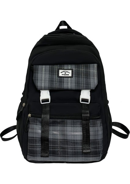 Basit Sırt Çantası, Ortaokul, Lise, Ilkokul Öğrencisi Okul Çantası, Büyük Kapasiteli Kampüs Seyahat Çantası (Yurt Dışından)