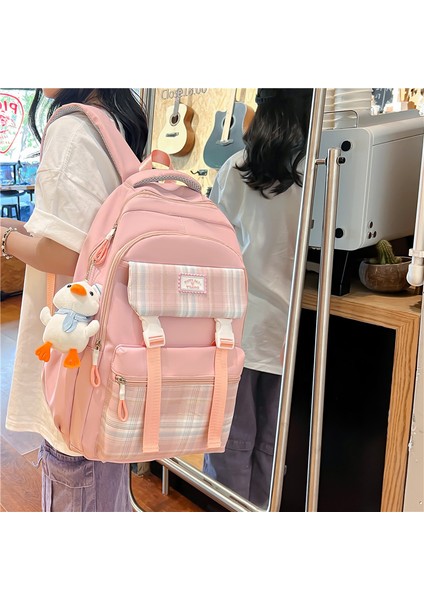 Basit Sırt Çantası, Ortaokul, Lise, Ilkokul Öğrencisi Okul Çantası, Büyük Kapasiteli Kampüs Seyahat Çantası (Yurt Dışından) indirimleri