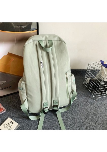 Basit Naylon Sırt Çantası, Orta ve Lise Öğrencisi Okul Çantası, Büyük Kapasiteli, Hafif, Rahat Sırt Çantası (Yurt Dışından) modelleri