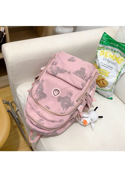 Basit Sırt Çantası Karikatür Ortaokul ve Lise Öğrencisi Okul Çantası Büyük Kapasiteli Rahat Seyahat Sırt Çantası (Yurt Dışından) fırsatları