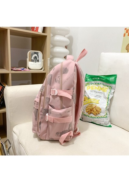 Basit Sırt Çantası Karikatür Ortaokul ve Lise Öğrencisi Okul Çantası Büyük Kapasiteli Rahat Seyahat Sırt Çantası (Yurt Dışından) indirimleri