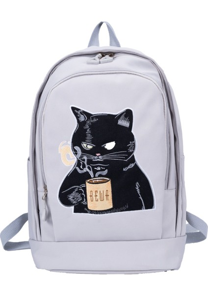 Basit Sırt Çantası Baskılı Ortaokul Okul Çantası Büyük Kapasiteli Rahat Sırt Çantası (Yurt Dışından)