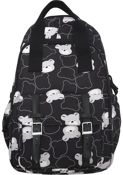 Sevimli Karikatür Ayı Kafası Sırt Çantası Ortaokul ve Lise Öğrencileri Için Büyük Kapasiteli Orman Tarzı Sırt Çantası (Yurt Dışından)