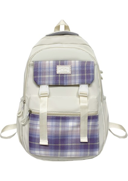 Basit Sırt Çantası, Ortaokul, Lise, Ilkokul Öğrencisi Okul Çantası, Büyük Kapasiteli Kampüs Seyahat Çantası (Yurt Dışından)