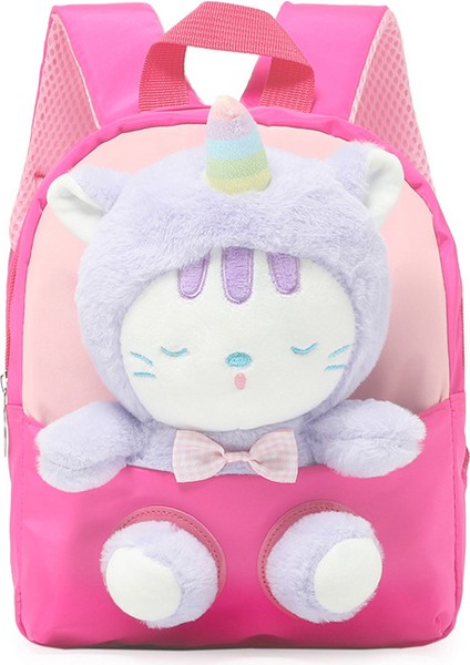 Peluş Çocuk Sırt Çantası Karikatür Küçük Hayvan Anaokulu Okul Çantası Çıkarılabilir Kullanışlı Sırt Çantası (Yurt Dışından)