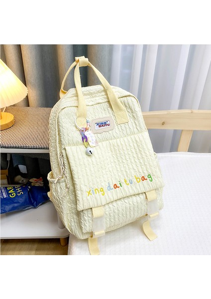 Şeker Renk Sırt Çantası Öğrenci Orta Okul Okul Çantası Büyük Kapasiteli Hafif Çok Amaçlı Sırt Çantası (Yurt Dışından) fiyatları