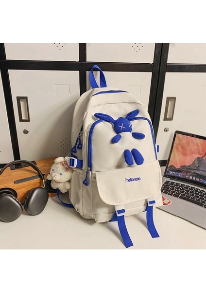 Okul Çantası Kız Sevimli Tavşan Büyük Kapasiteli Tasarım Anlayışı Öğrenci Sırt Çantası Lise Öğrencisi Üniversite Öğrencisi Sırt Çantası (Yurt Dışından) modelleri